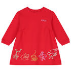Baby Girls Red Logo Dress, 1, hi-res